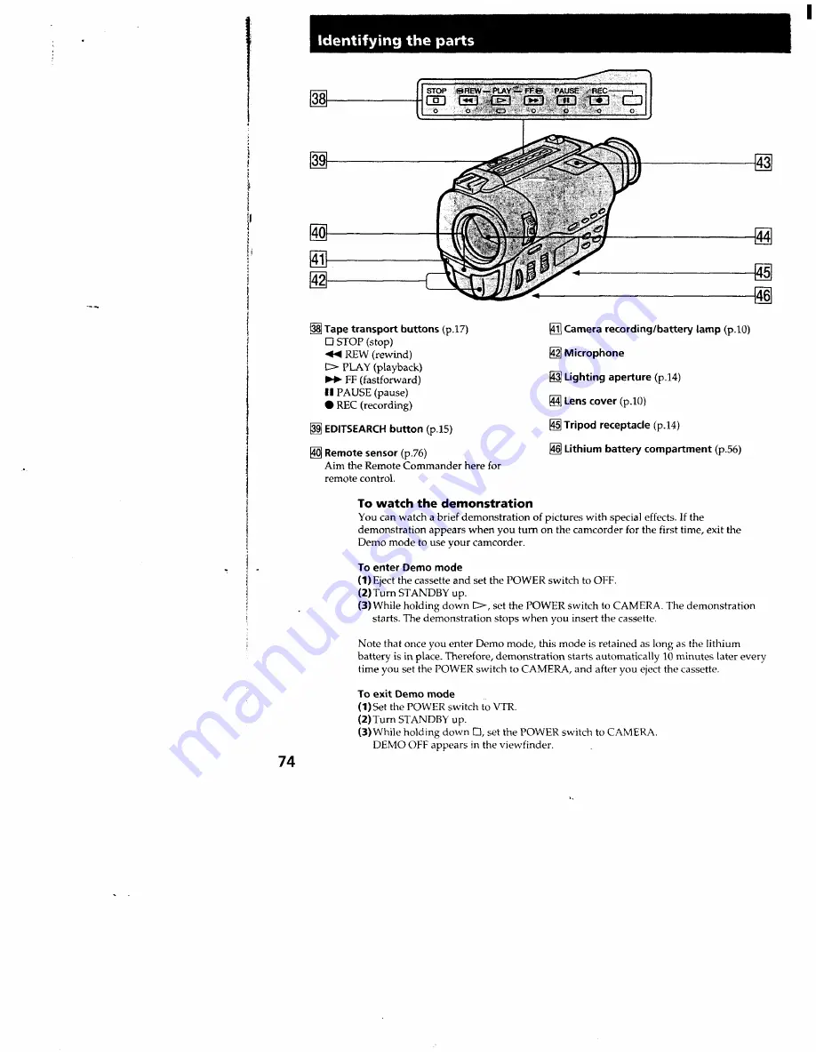 Sony Handycam CCD-TR710 Operating Instructions Manual Download Page 74