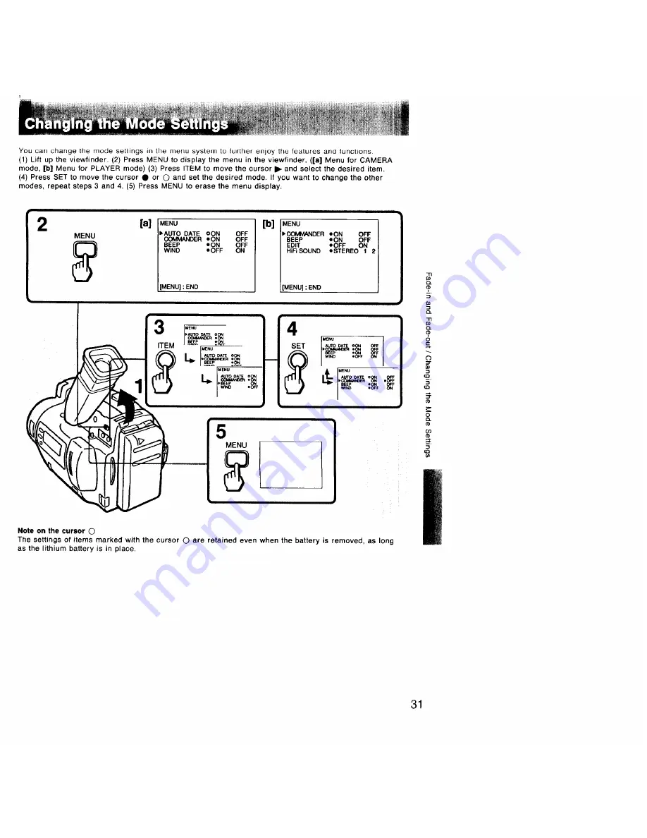 Sony Handycam CCD-TR91 Operating Manual Download Page 31