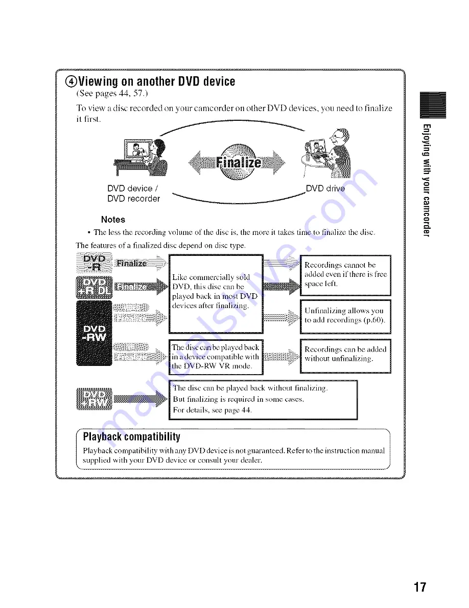 Sony Handycam DCR-DVD308 Operating Manual Download Page 17