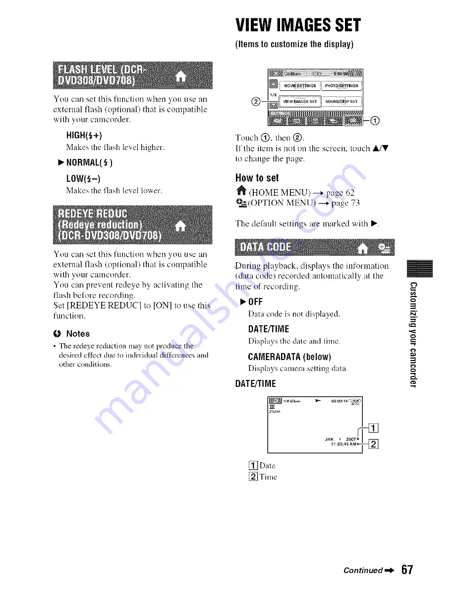 Sony Handycam DCR-DVD308 Скачать руководство пользователя страница 67