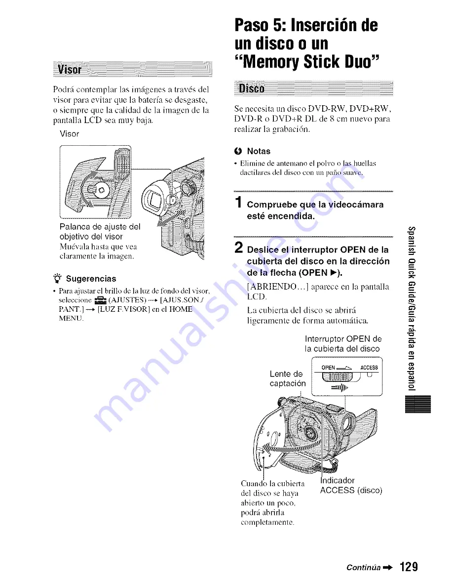 Sony Handycam DCR-DVD308 Operating Manual Download Page 129