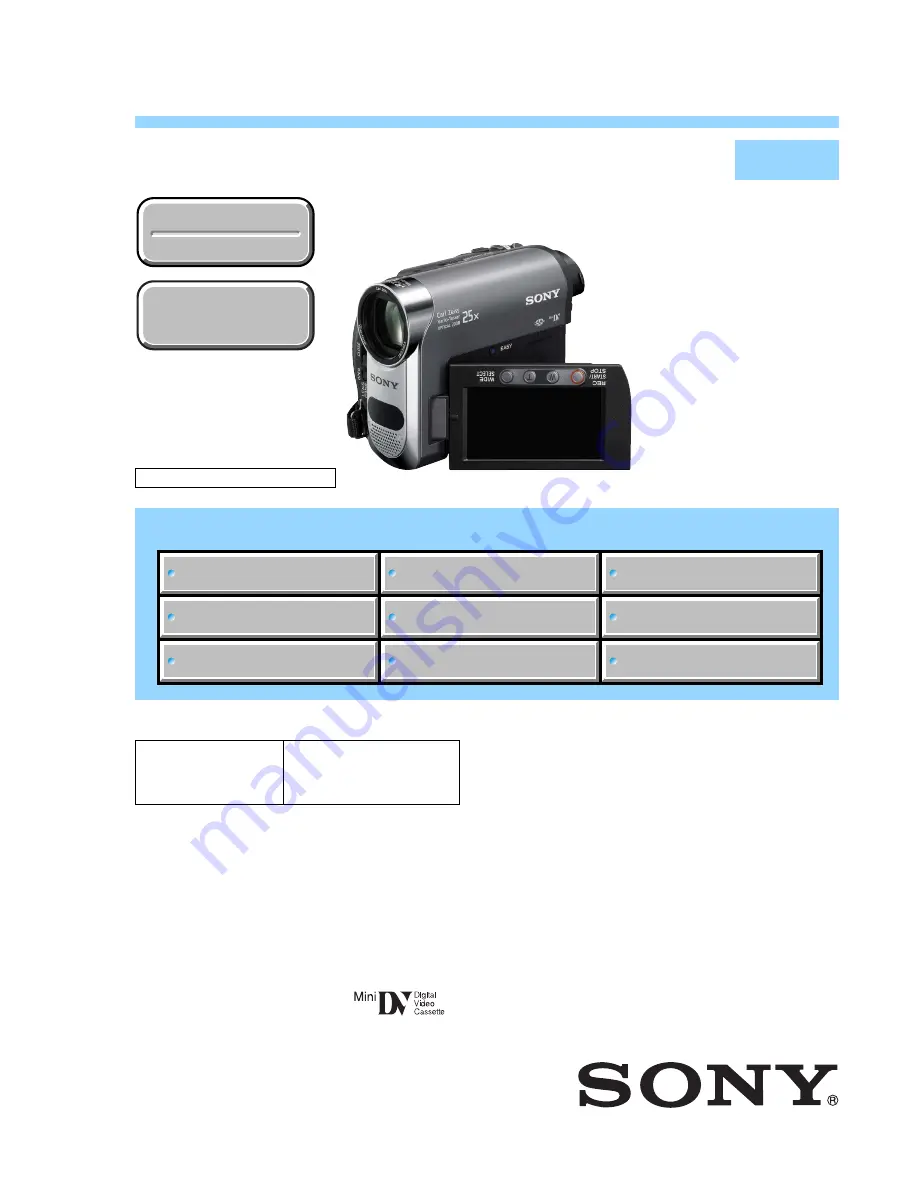 Sony Handycam DCR-HC47E Service Manual Download Page 1