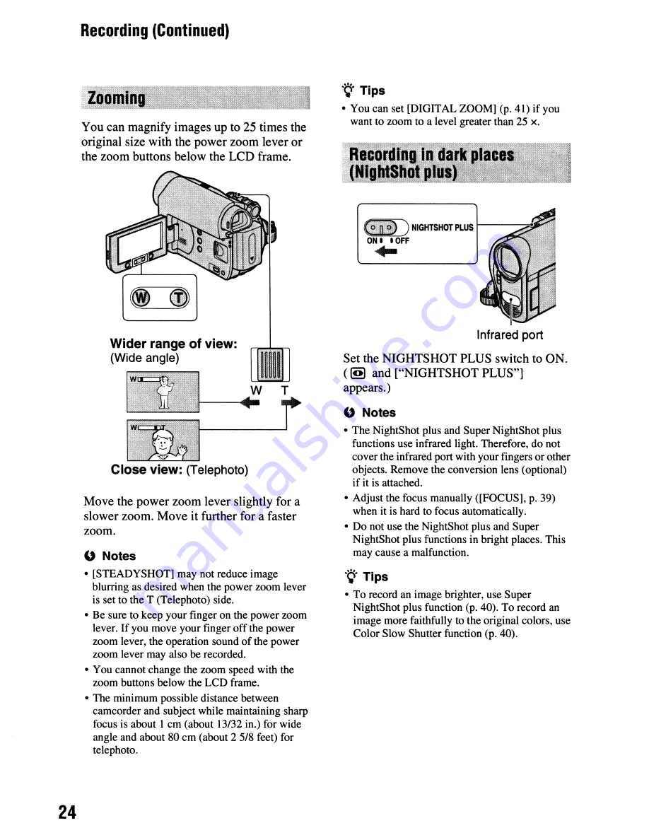 Sony Handycam DCR-HC62 Скачать руководство пользователя страница 24