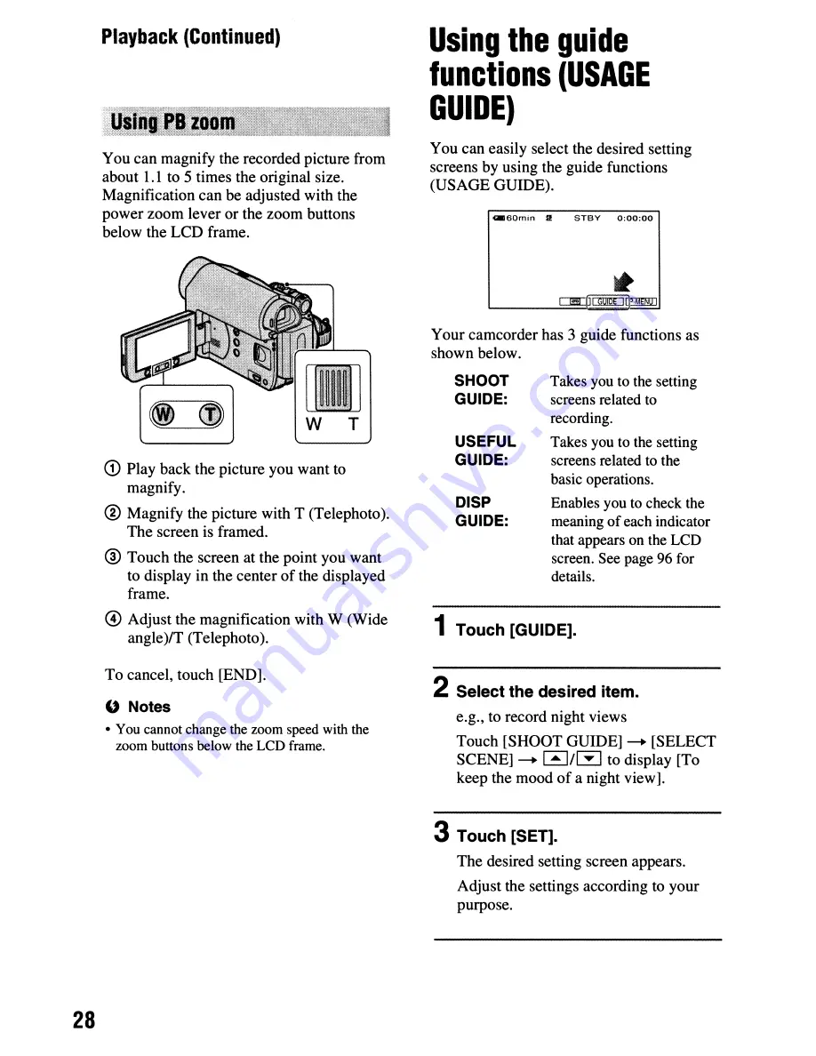 Sony Handycam DCR-HC62 Operating Manual Download Page 28