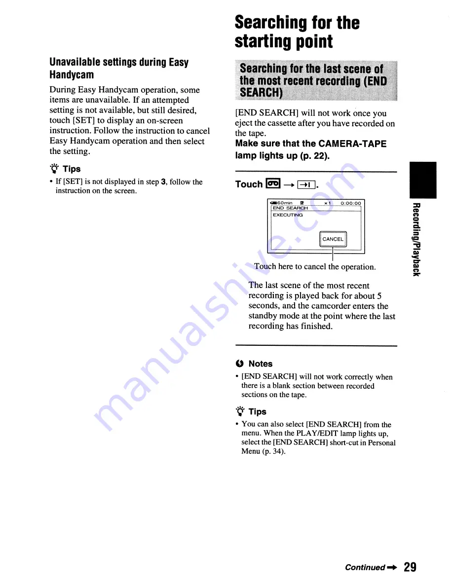 Sony Handycam DCR-HC62 Operating Manual Download Page 29