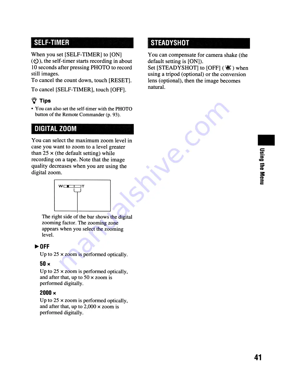 Sony Handycam DCR-HC62 Operating Manual Download Page 41