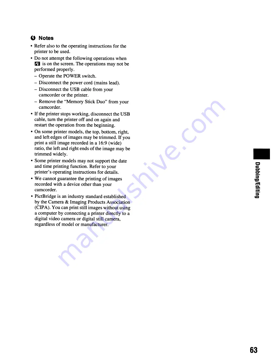 Sony Handycam DCR-HC62 Operating Manual Download Page 63