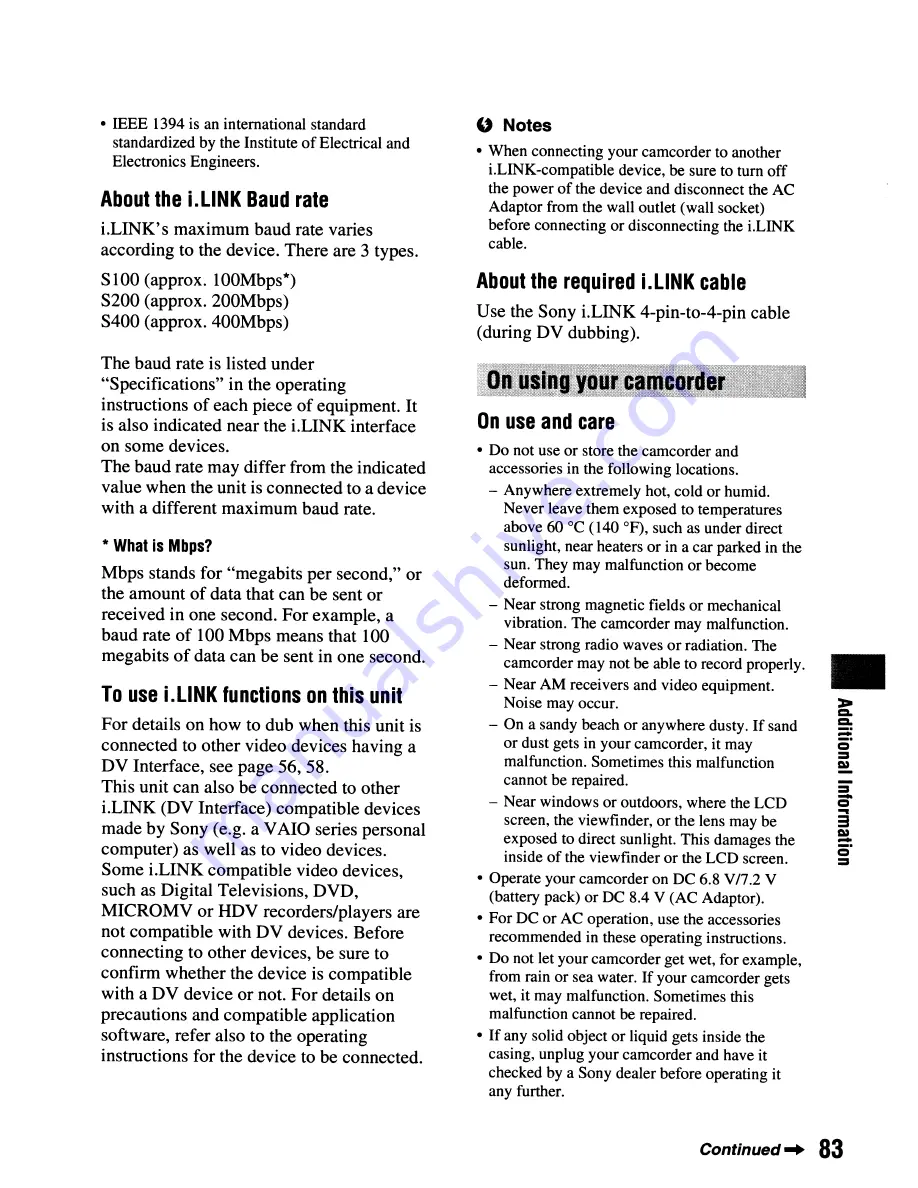 Sony Handycam DCR-HC62 Operating Manual Download Page 83