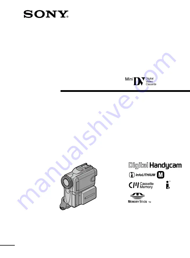 Sony Handycam DCR-PC101E Operating Instructions Manual Download Page 1