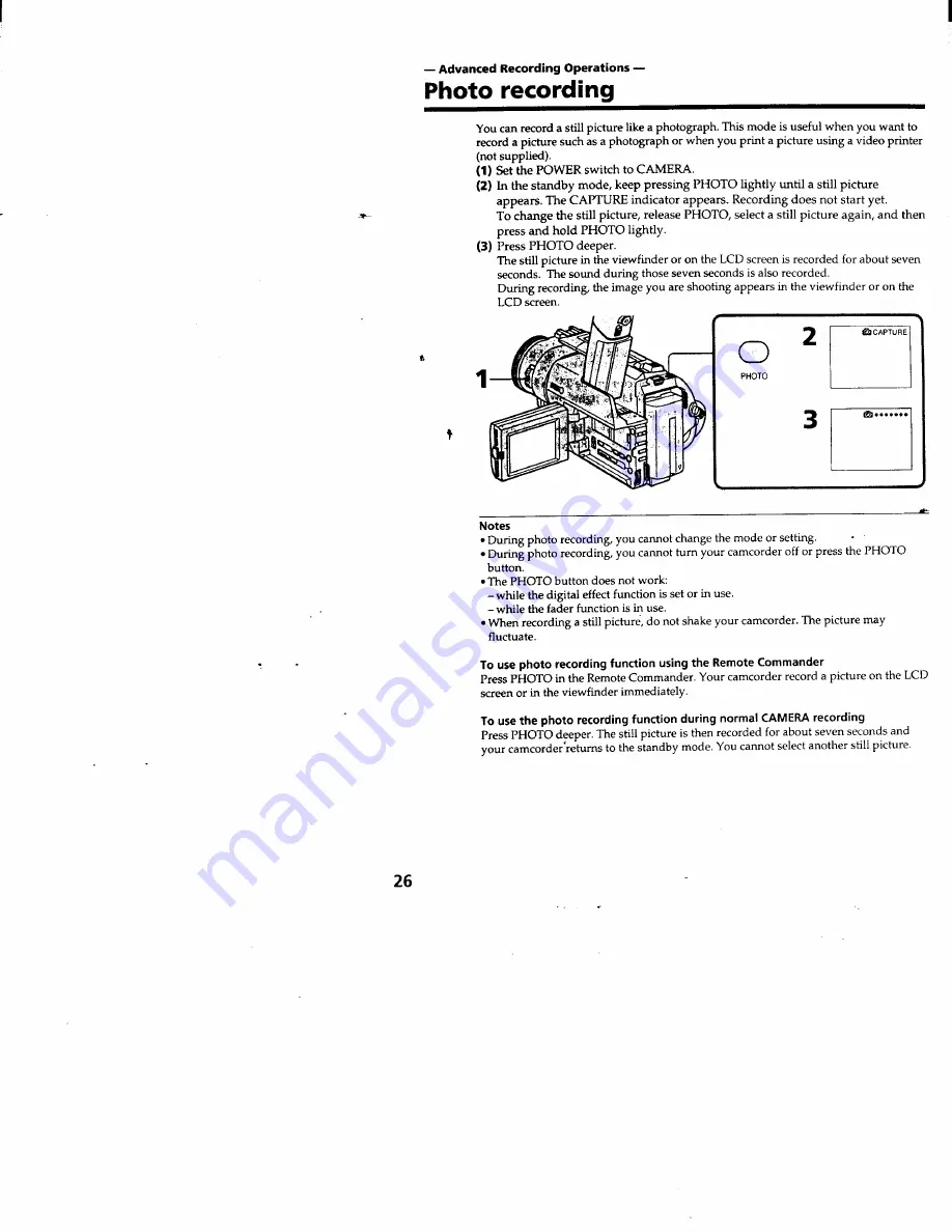 Sony Handycam DCR-TRV103 Скачать руководство пользователя страница 26