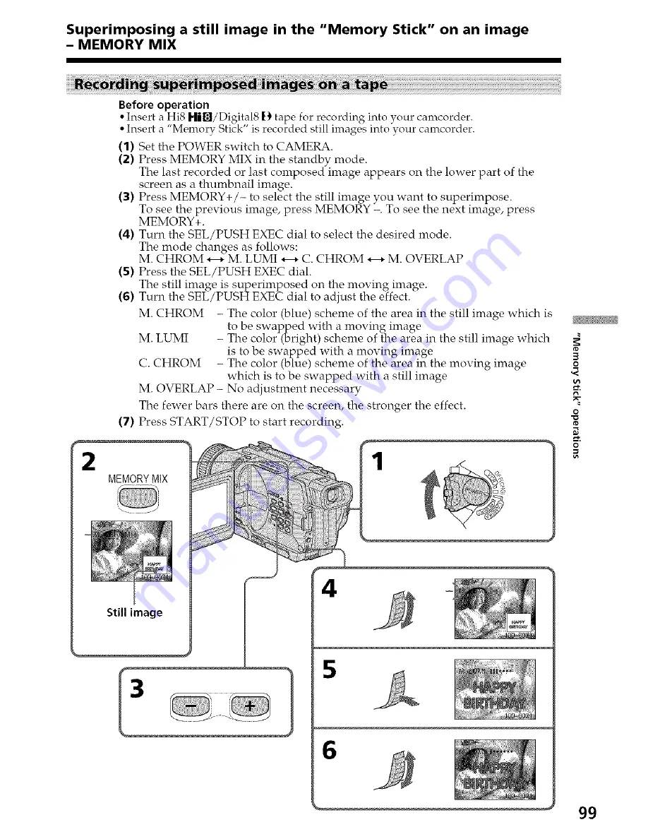 Sony HANDYCAM DCR-TRV230 Operating Instructions Manual Download Page 99