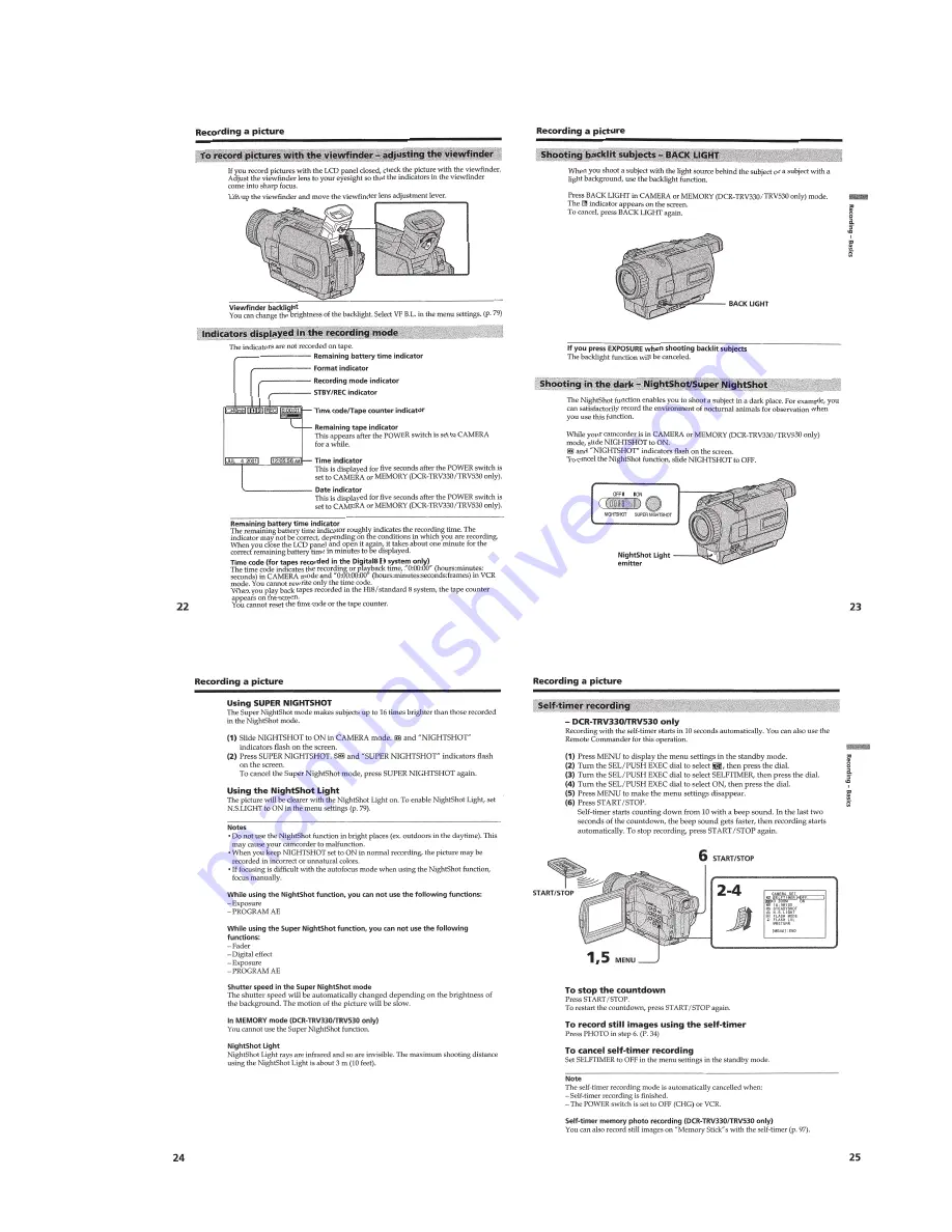 Sony HANDYCAM DCR-TRV230 Скачать руководство пользователя страница 16