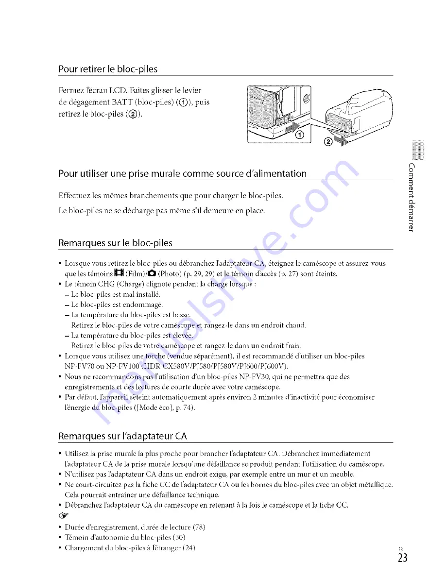 Sony Handycam HDR-CX250 Owner'S Manual Download Page 23