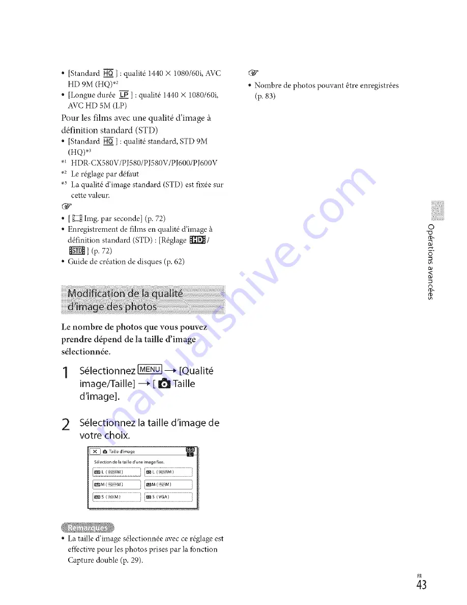 Sony Handycam HDR-CX250 Owner'S Manual Download Page 43