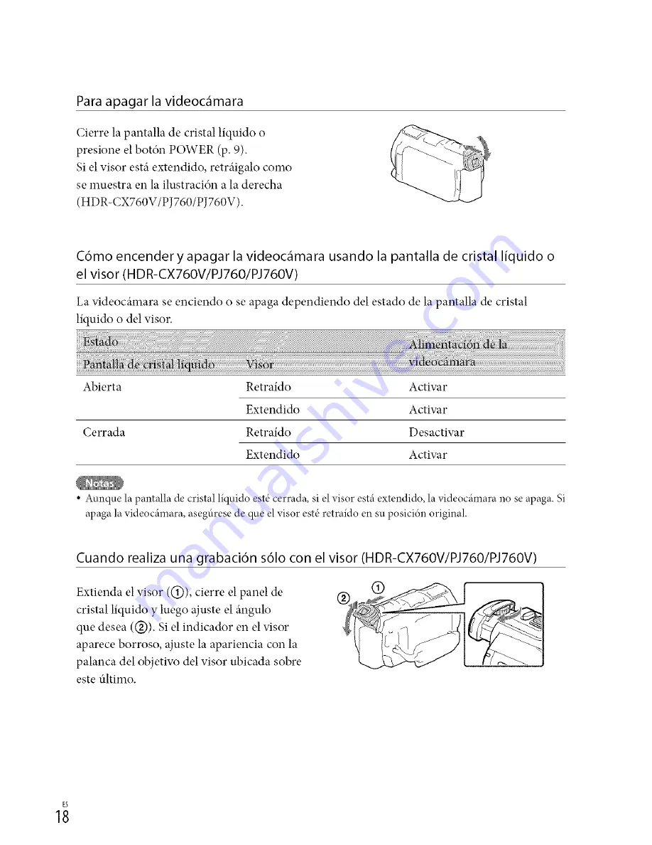 Sony Handycam HDR-CX760V Скачать руководство пользователя страница 18