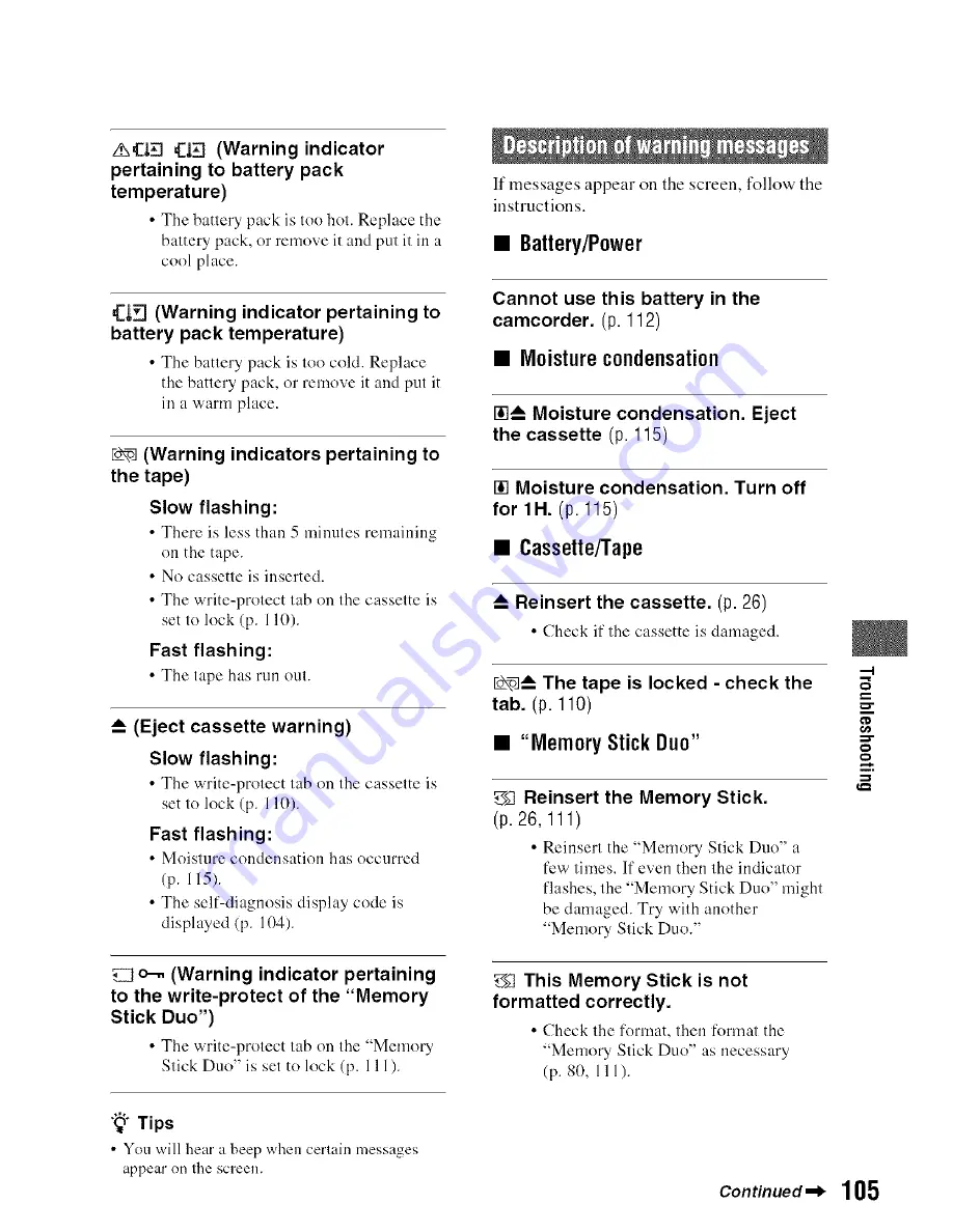 Sony Handycam HDR-FX1000 Operating Manual Download Page 105