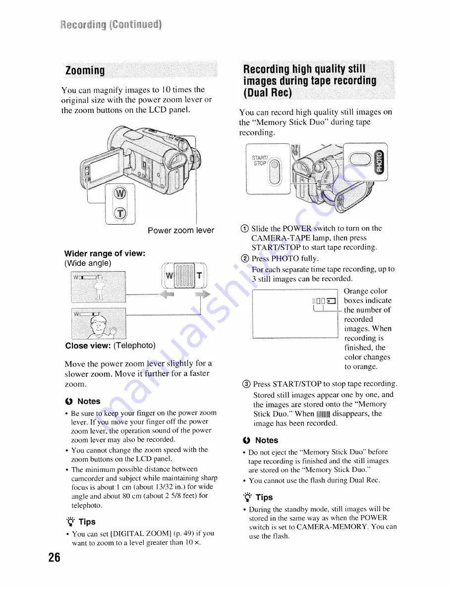 Sony Handycam HDR-HC5 Скачать руководство пользователя страница 26