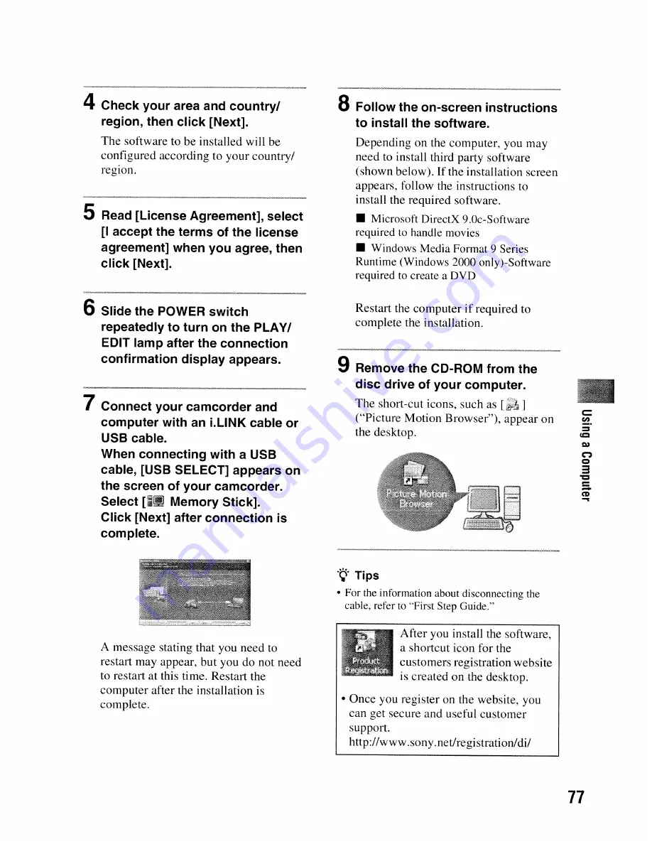 Sony Handycam HDR-HC5 Operating Manual Download Page 77