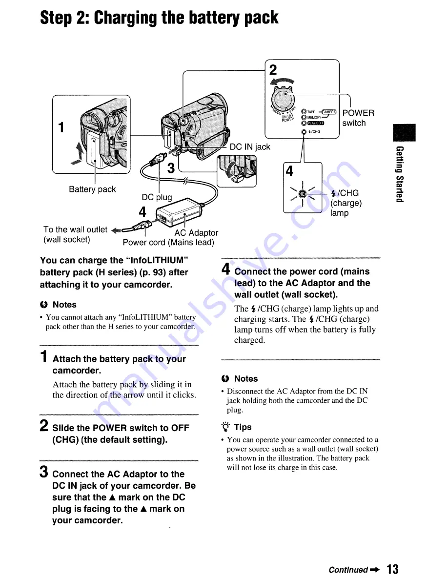 Sony Handycam HDR-HC9 Operating Manual Download Page 13