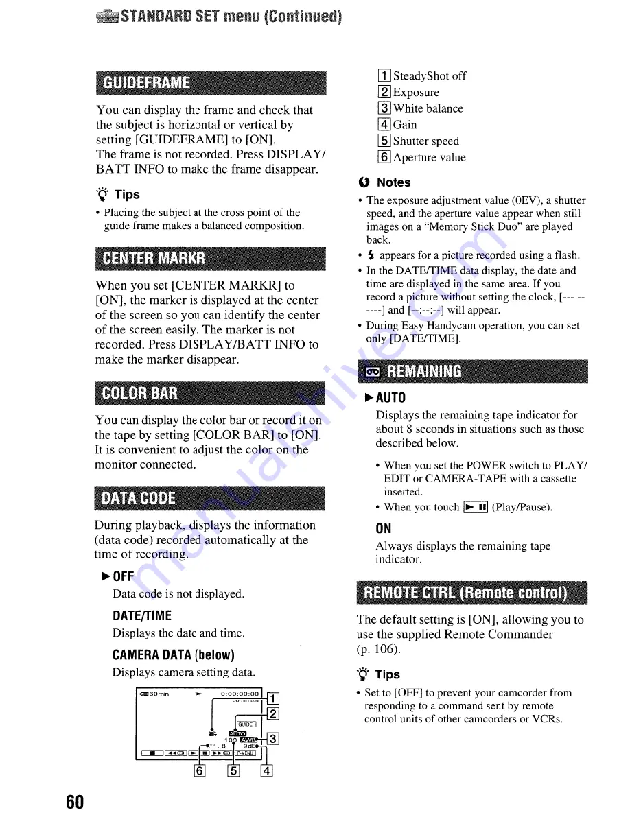 Sony Handycam HDR-HC9 Operating Manual Download Page 60