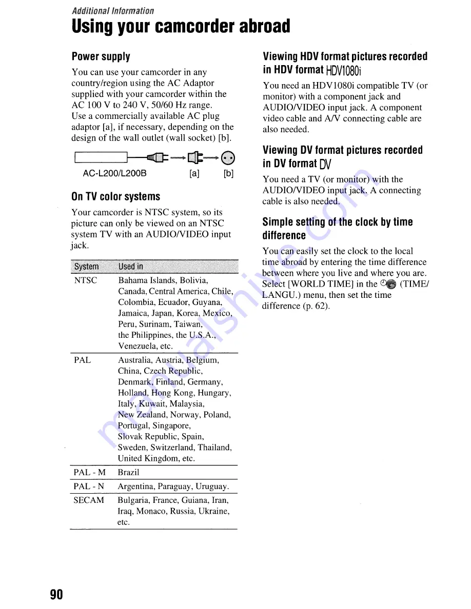 Sony Handycam HDR-HC9 Operating Manual Download Page 90