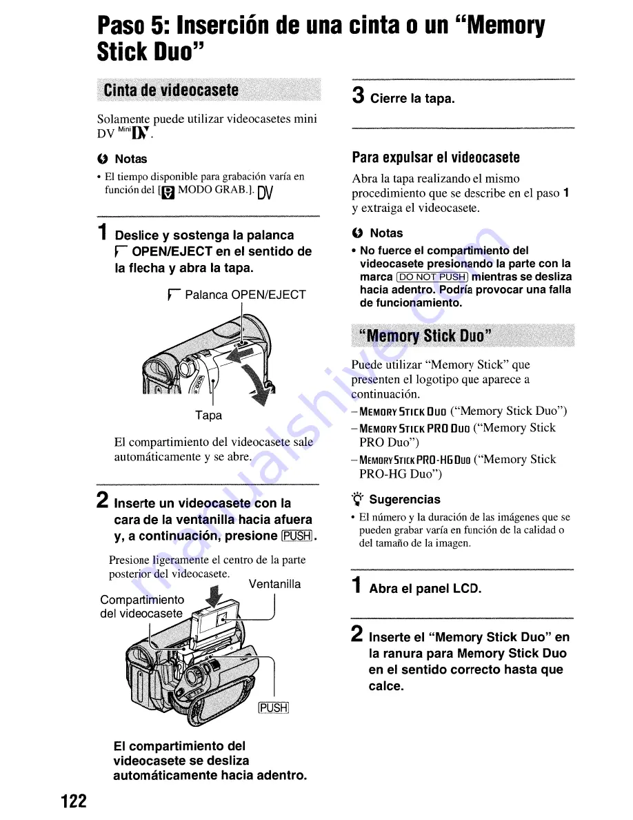 Sony Handycam HDR-HC9 Operating Manual Download Page 122