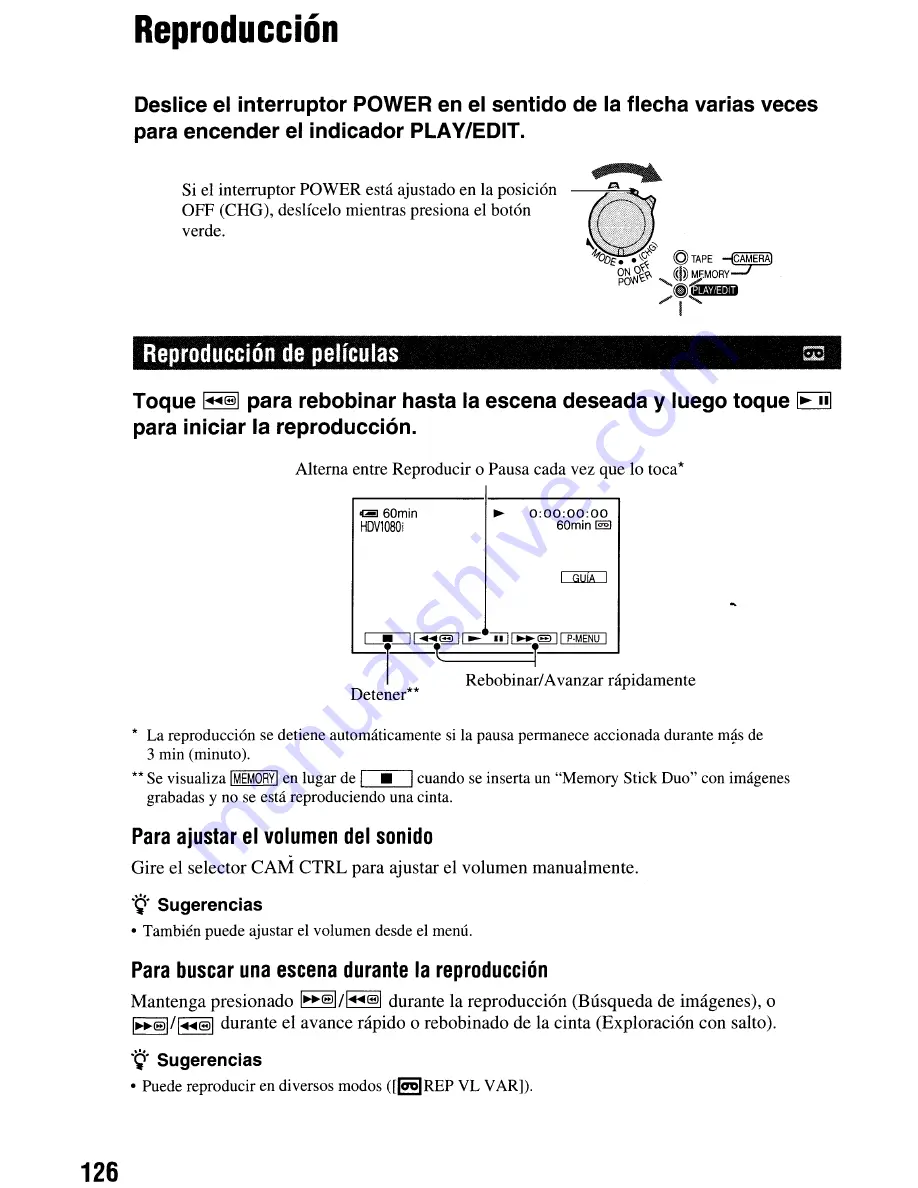 Sony Handycam HDR-HC9 Operating Manual Download Page 126