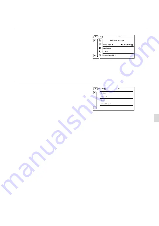 Sony Handycam HDR-TD20V Operating Manual Download Page 71