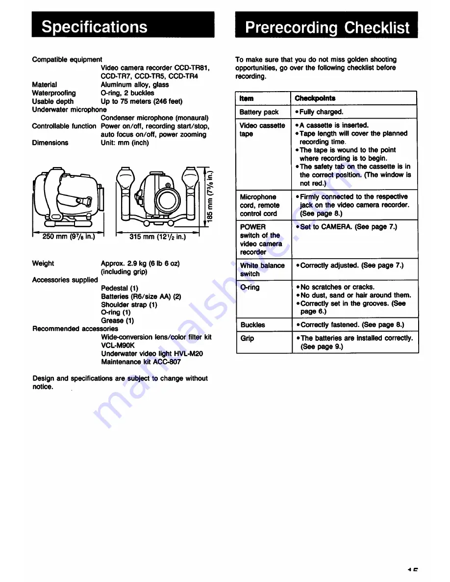 Sony Handycam MPK-TRS Operating Instructions Manual Download Page 15