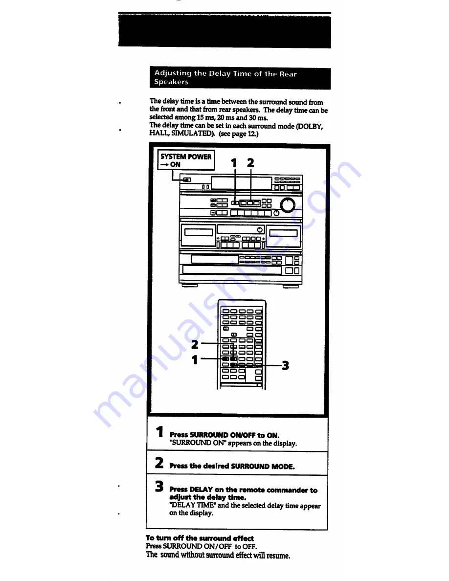 Sony HCD-541 Primary Скачать руководство пользователя страница 11