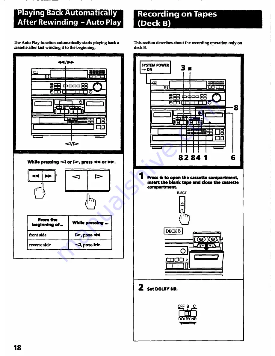 Sony HCD-541 Primary Operating Instructions Manual Download Page 18