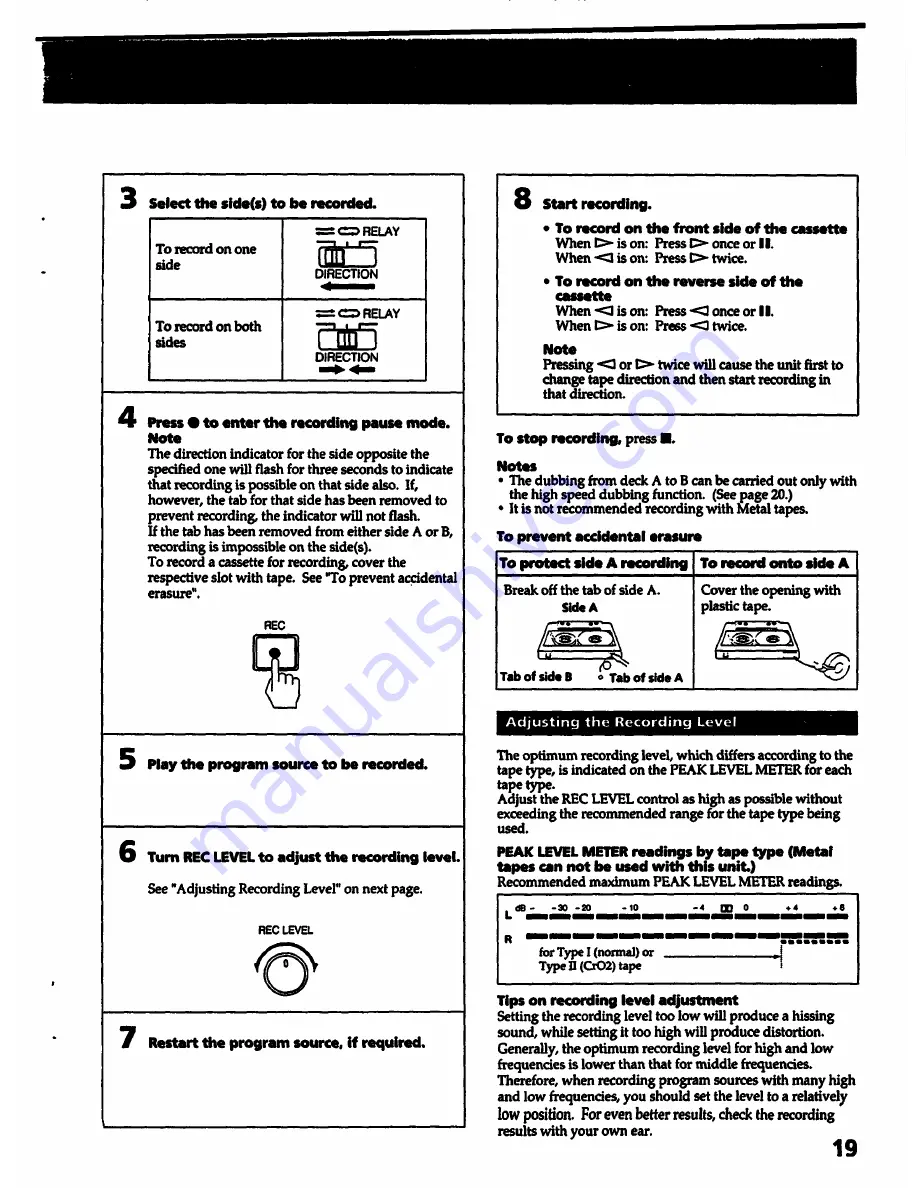 Sony HCD-541 Primary Operating Instructions Manual Download Page 19