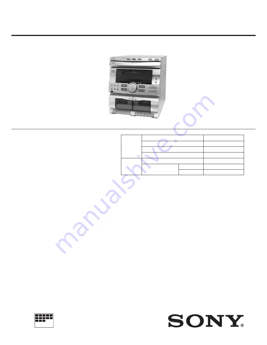 Sony HCD-GRX2 Service Manual Download Page 1