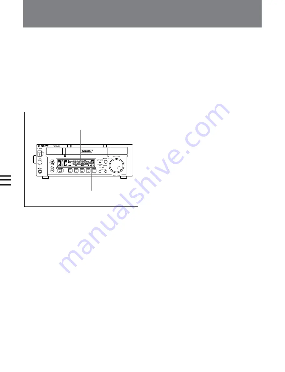 Sony HDCAM J-H1 Скачать руководство пользователя страница 102