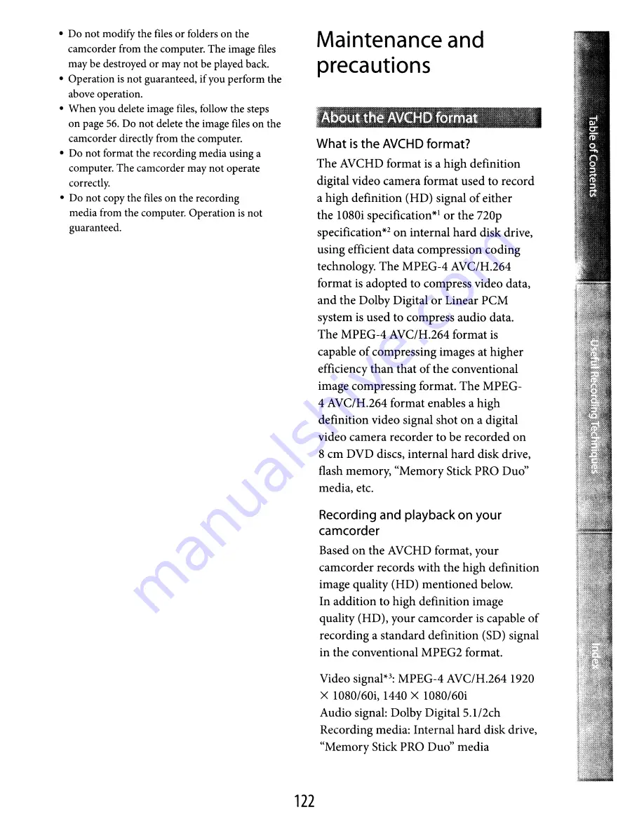 Sony HDR-XR1 00 Operating Manual Download Page 188