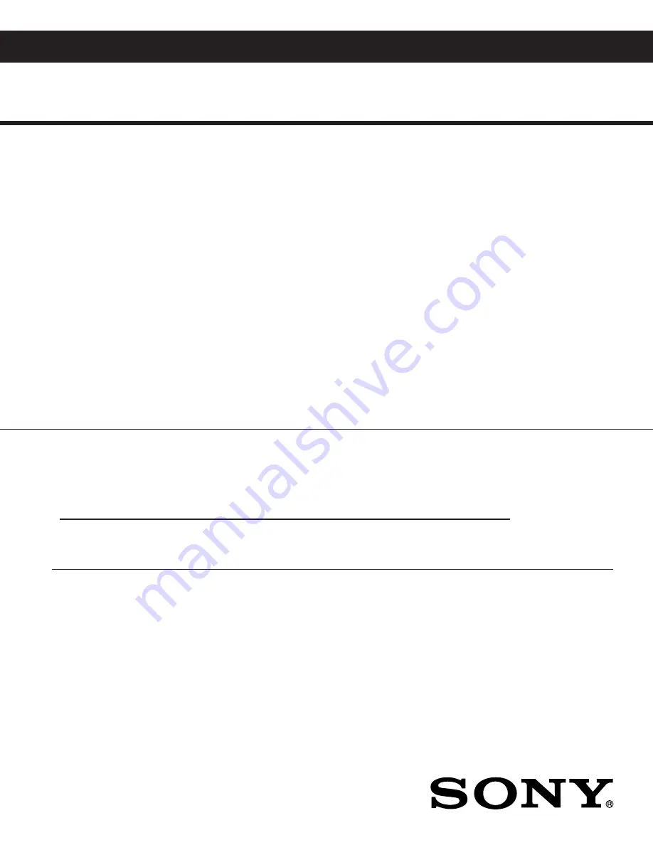 Sony HMD-A240R Service Manual Download Page 1