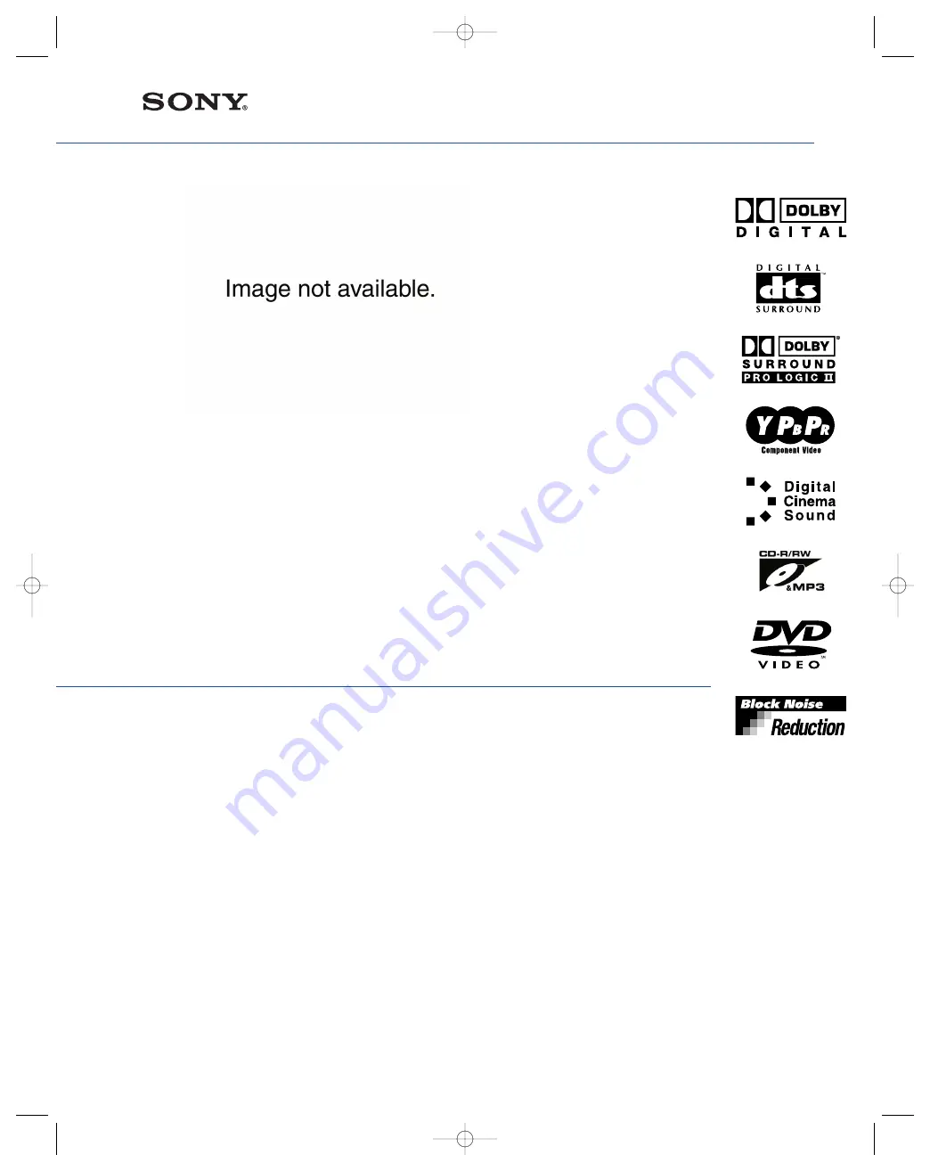 Sony HT-5800DP Specification Sheet Download Page 1