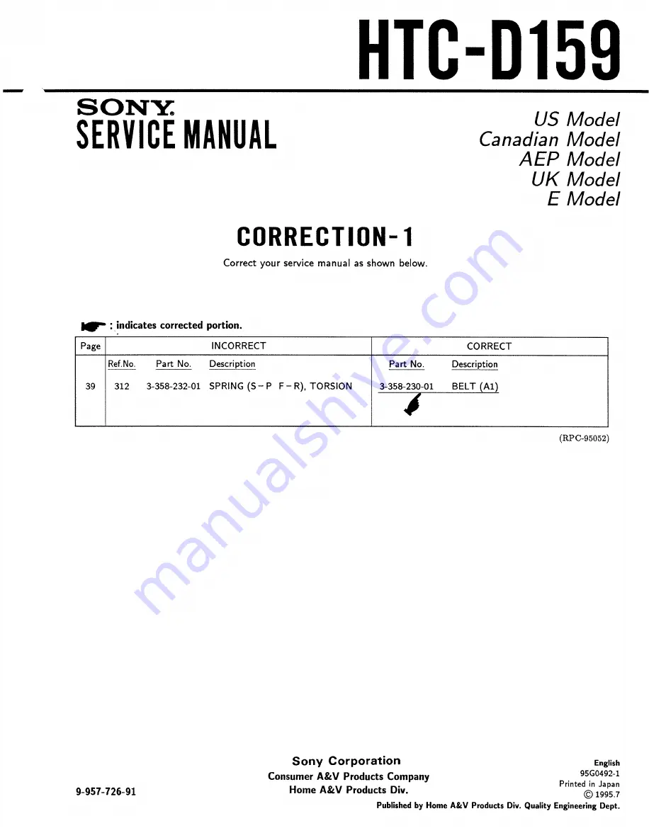 Sony HTC-D159 Service Manual Download Page 35