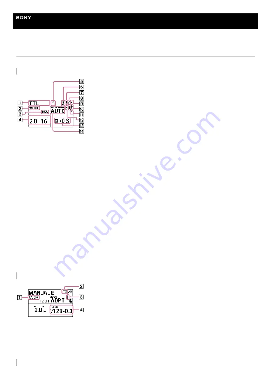 Sony HVL-F46RM Help Manual Download Page 16