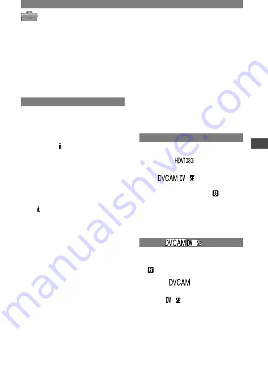 Sony HVR-A1E Operating Manual Download Page 57