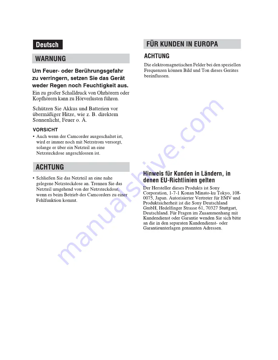 Sony HVR-HD1000C Service Manual Download Page 302