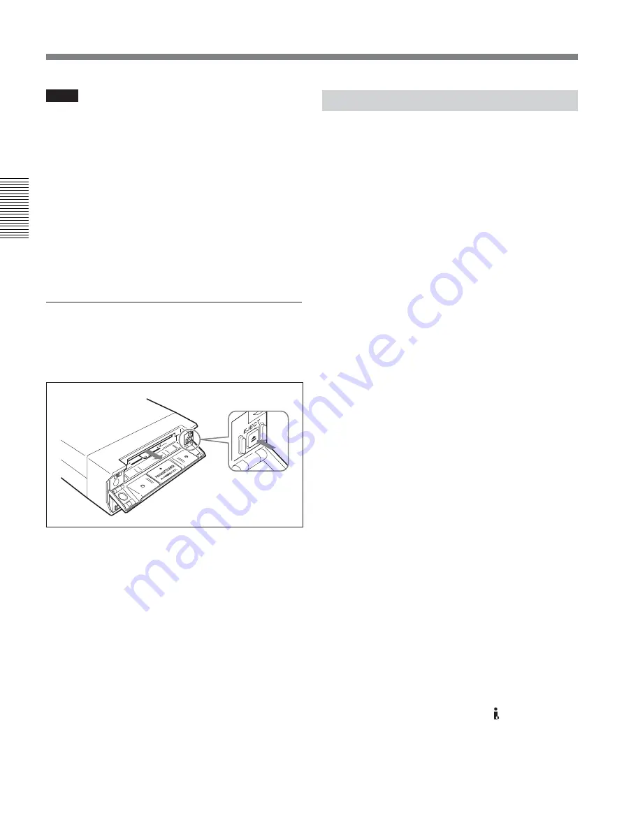 Sony HVR M15U - Professional Video Cassete recorder/player Operating Instructions Manual Download Page 22