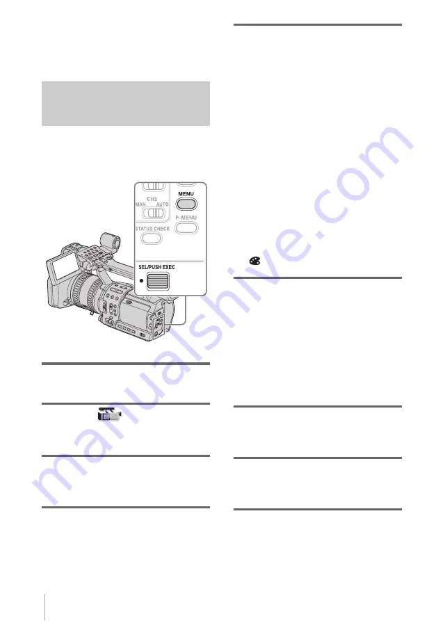 Sony HVR Z1U - Camcorder - 1080i Operating Instructions Manual Download Page 42