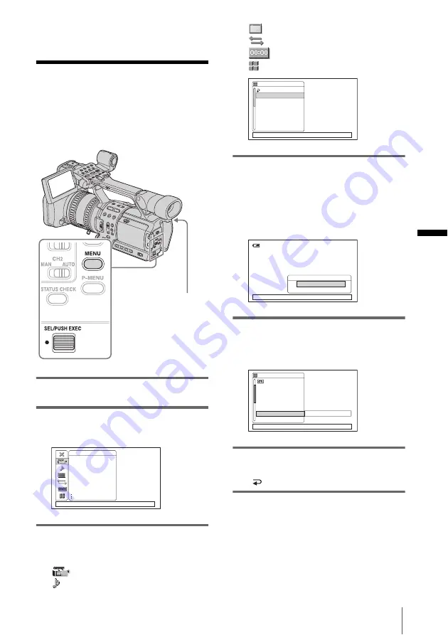 Sony HVR Z1U - Camcorder - 1080i Operating Instructions Manual Download Page 57