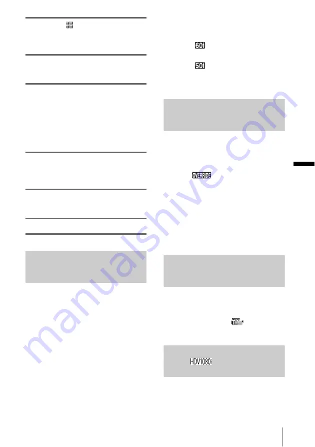 Sony HVR Z1U - Camcorder - 1080i Operating Instructions Manual Download Page 87