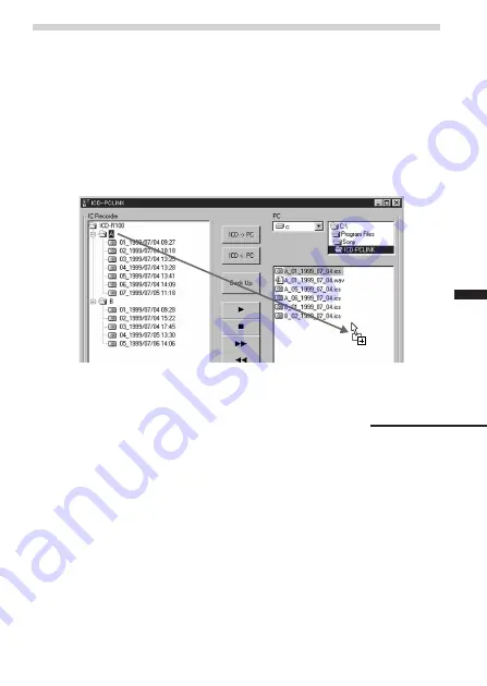 Sony ICD-PCLINK Operating Instructions Manual Download Page 23