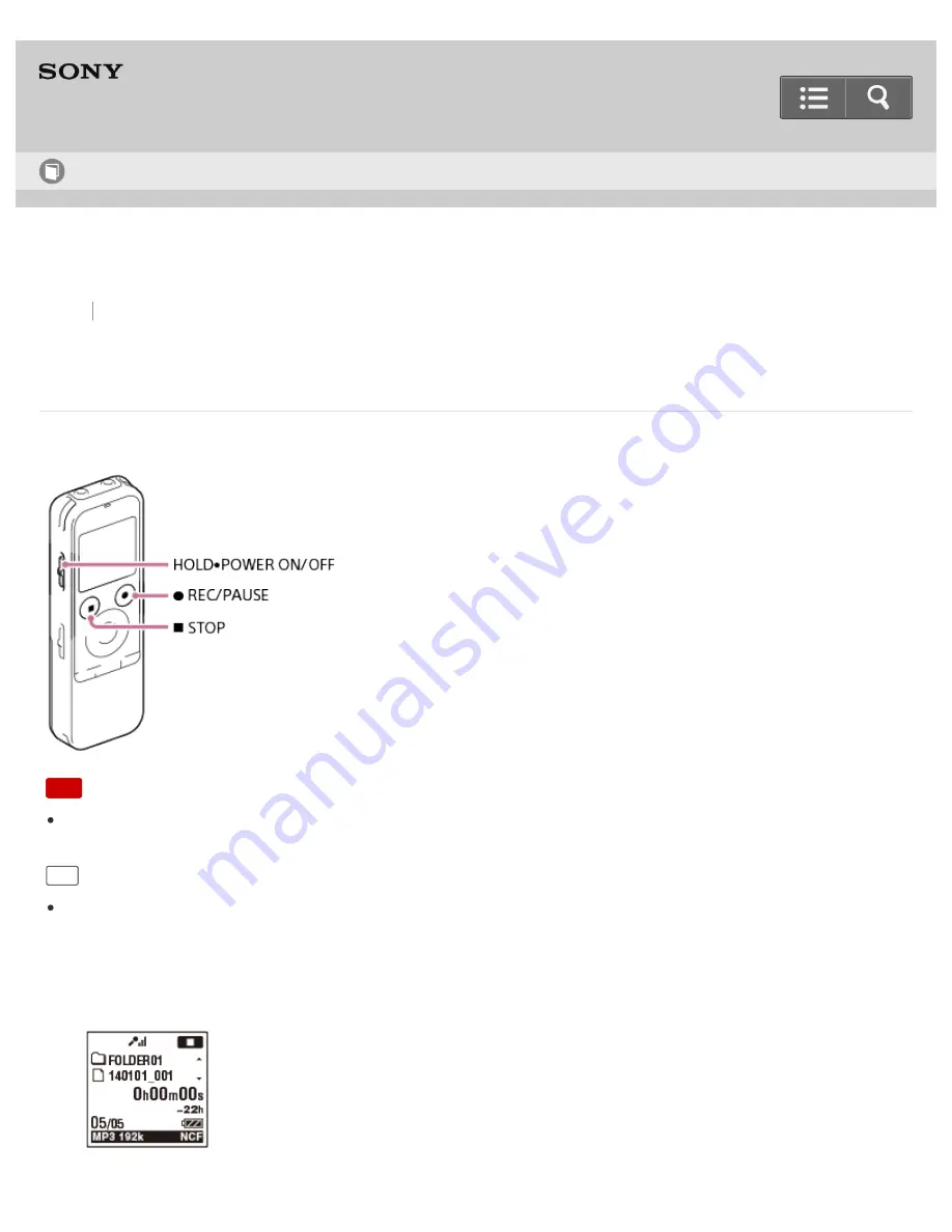 Sony ICD-PX440 Help Manual Download Page 122