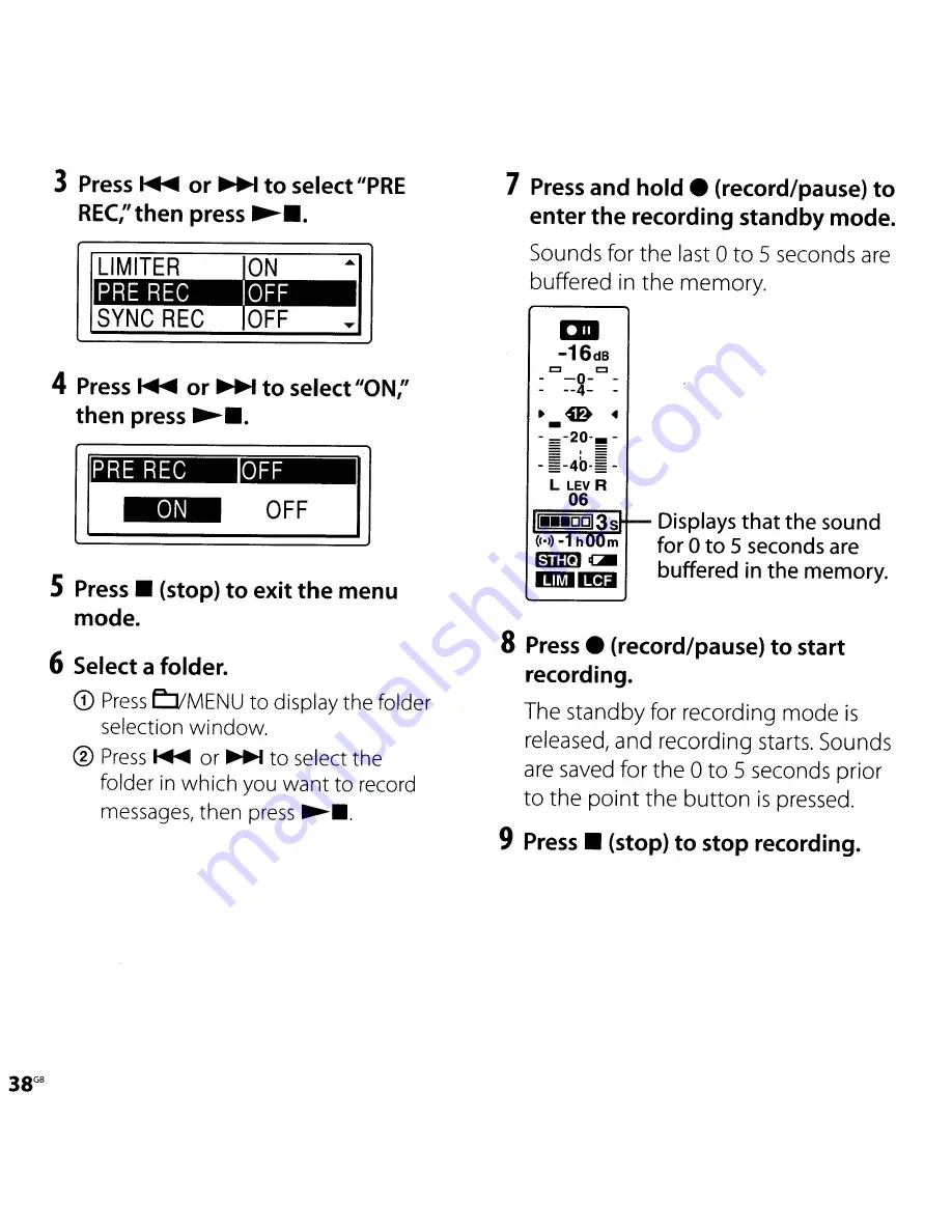 Sony ICD-SX700 Operating Instructions Manual Download Page 38