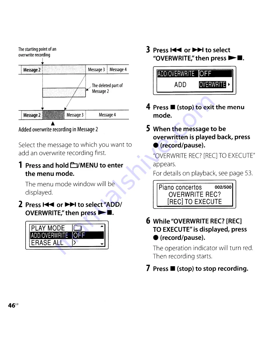 Sony ICD-SX700 Operating Instructions Manual Download Page 46