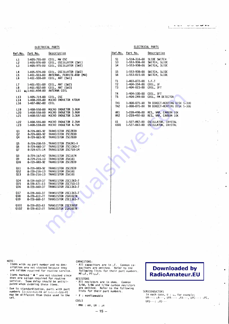 Sony ICF-6500W Service Manual Download Page 15